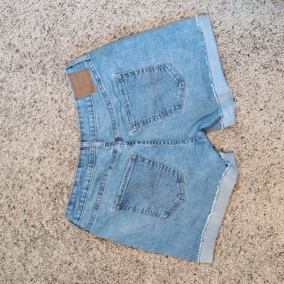 Denizen from Levi's STRETCH Mid Rise Shortie Shorts W29 Size 8 - Picture 7 of 10